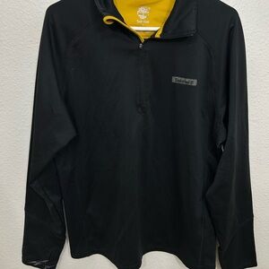 Timberland Mens Black Pullover Quarter-Zip 1/4 sweatshirt, Size Medium Vintage